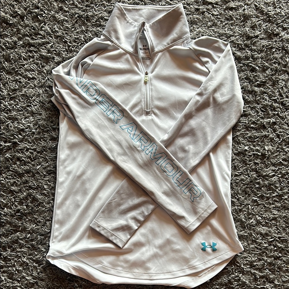 Under Armour Light Gray Quarter-Zip Pullover